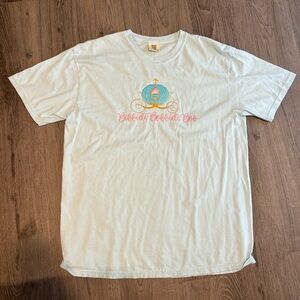 Bibbidi-Bobbidi-Boo Embroidered Light Blue Comfort Colors T-Shirt XL